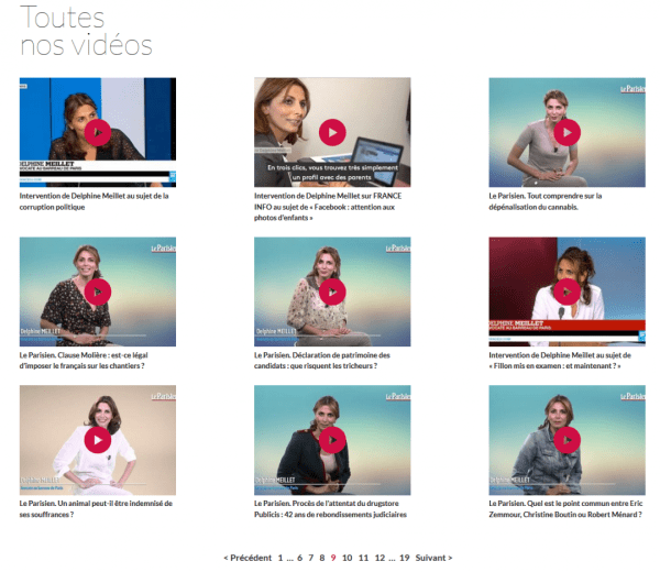 Exemples de vidéos informatives sur le site de Delphine Meillet